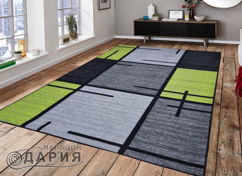 Мокетен килим ERIKA 8010 grey/green